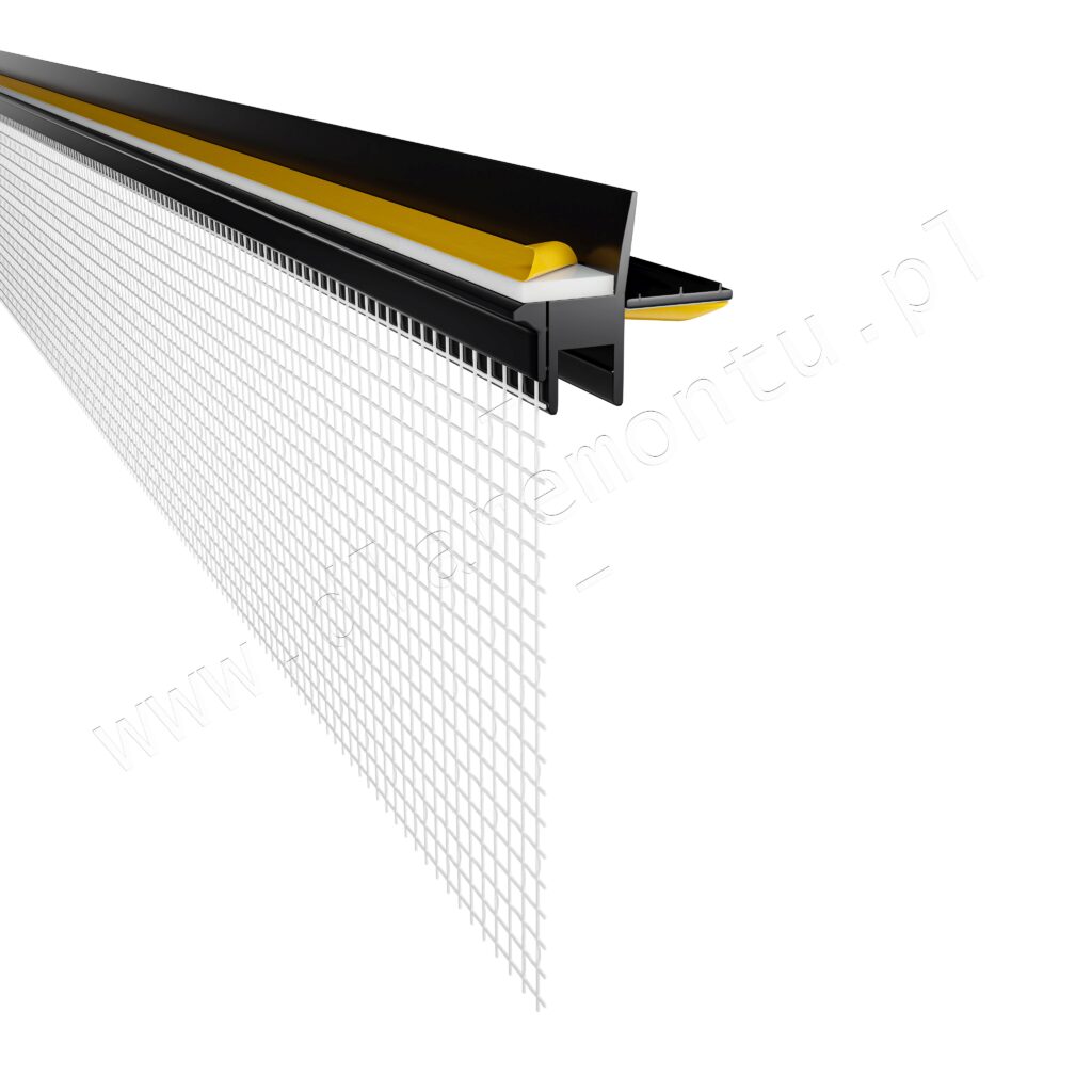 Listwa przyokienna PCV z siatką czarna 250cm