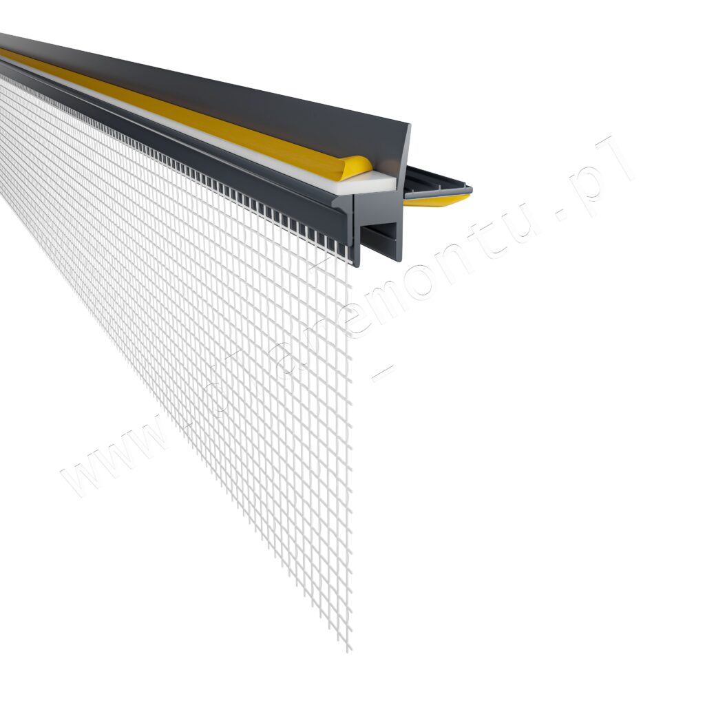 Listwa przyokienna PCV z siatką grafit antracyt 250cm